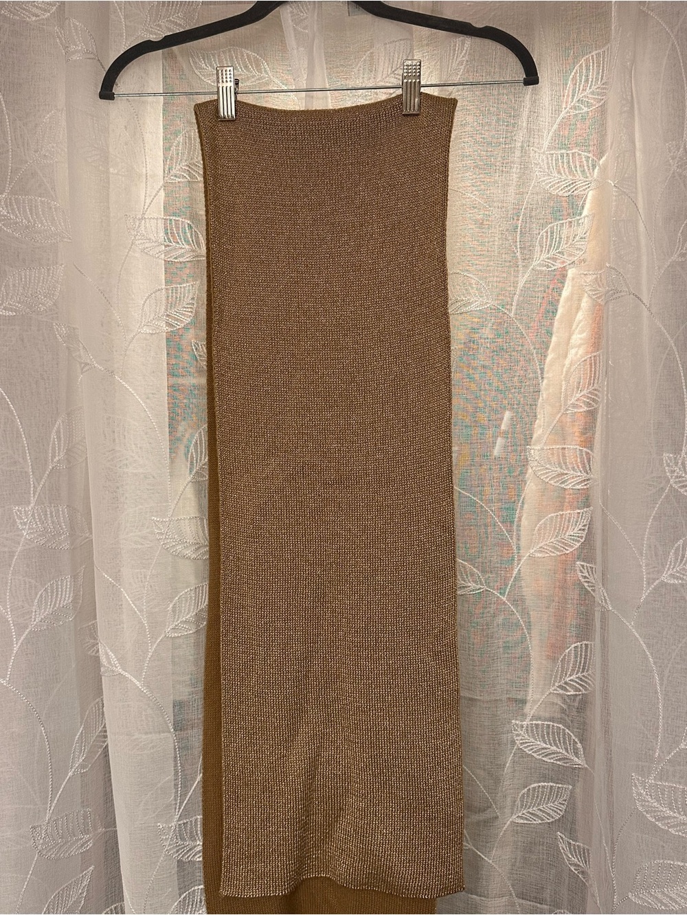 Michael Kors Metallic Gold sweater, scarf - Picture 1 of 5
